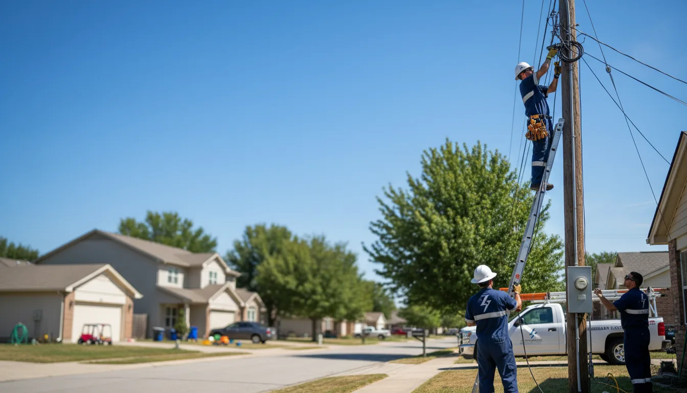 Residential electrician providing installation services in Rockdale, TX